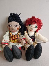  Vintage Original Oxfam Rosie And Jim Plush Ragdolls - Cloth Dolls 19”
