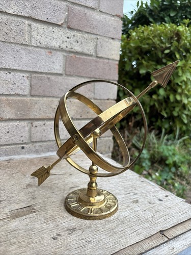Vintage brass armillary globe - vintage,