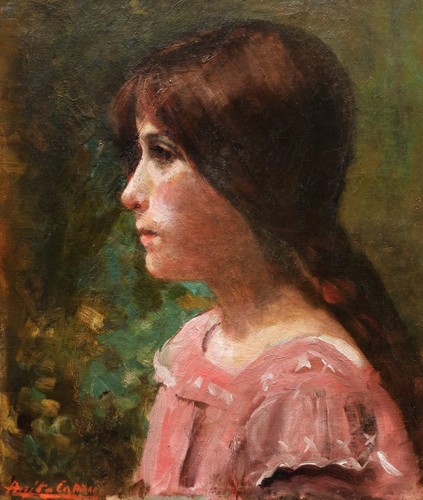 French oil painting portrait - french,