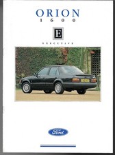 Ford Orion 1600 E Mk2 1988-1989 UK Market Sales Brochure