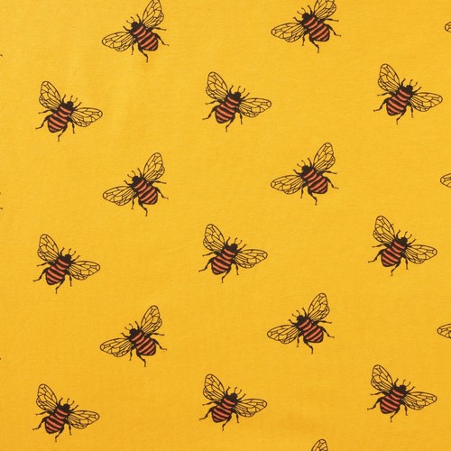 Bees gold mustard stretch - bees,