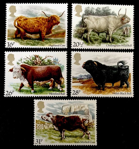 1984 mnh cattle - gb,
