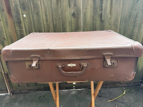 Old phoexix leather suitcase - leather,