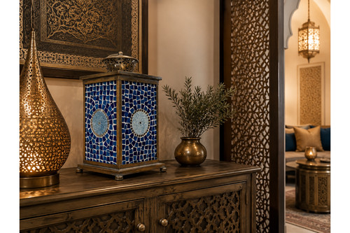 Large blue mosaic moroccan - large,