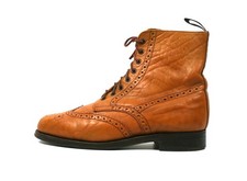 Sanders Leather Brogue Boots