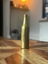 Rare Vintage KEM CO U.S.A. Unique Design BOTTLE Brass Petrol Lighter Working