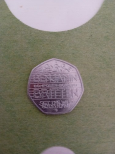 Benjamin britten rare 50p coin - britten,