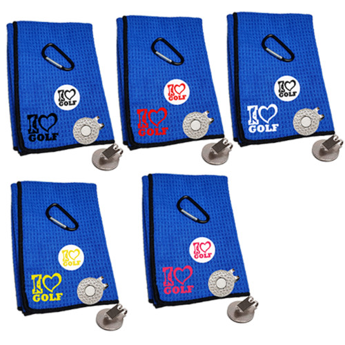 Love golf towel blue - love, golf,