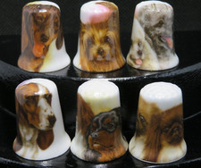 THE THIMBLE GUILD THIMBLES COLLECTION FULL SET - DOG COUPLES
