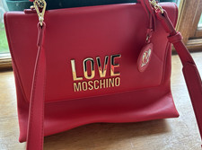 Love Moschino Red Shoulder Bag, Gold Logo RRP £140
