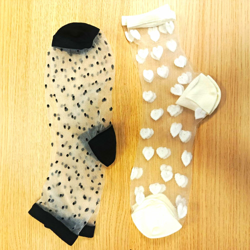 Women pairs sheer polka - 2,