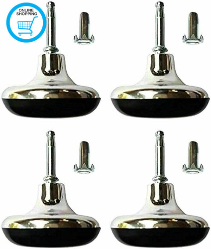 Chrome feet leg castors - x,