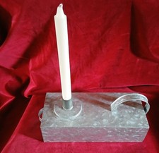 Dutch Style Galvanised Metal Candlestick Holder And Storage Box