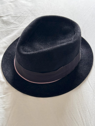 Borsalino black pork pie felt - borsalino,