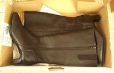 Dark Brown Leather Knee High Boots - Davos Gomma Equity Andrea UK Size 6 (W)