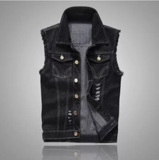 Men Jean Vest Jacket