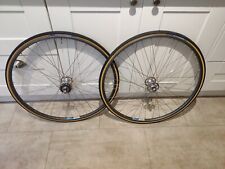 Campagnolo Record Track wheelset. Ambrosio 19 Extra Super Elite clincher rims.