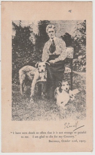 Edith cavell silk postcard - edith,