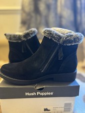 Hush Puppies Black Marnie Zip Boots Uk6