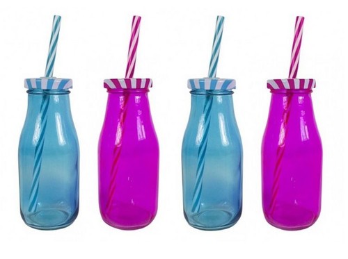Set mini glass milk - of,