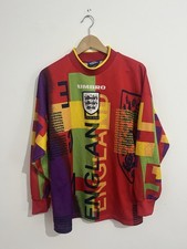 England Euro 96 Rare Gk 1996 Football Shirt ‘Skittle’ Medium Rare Authentic