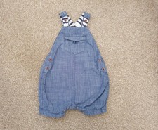 Baby Boys Next  Denim Short Dungarees Age 6-9 Months