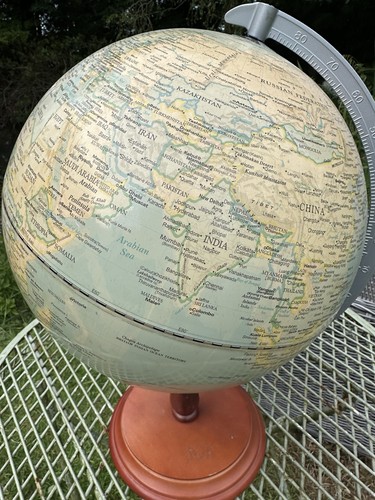 Vintage world globe english - world,