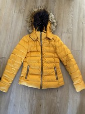 Zara Women's Puffer Jacket Size M Mustard Yellow Brand New Without Tag