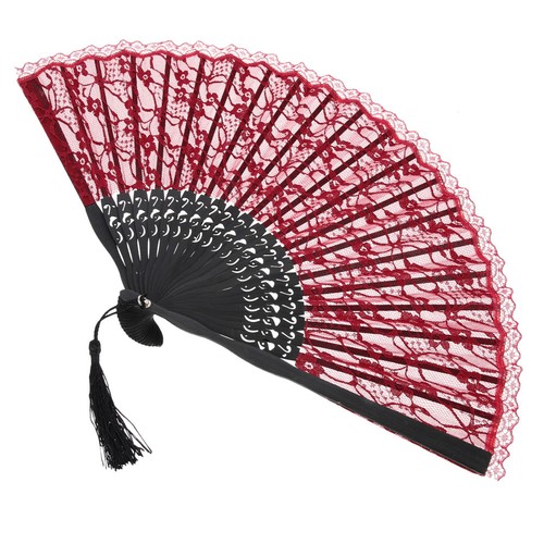 Handheld fan embroidered - ,