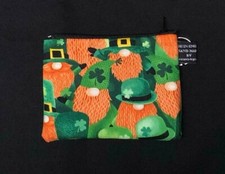 Irish Leprechaun St Patricks Day Handmade Coin Purse Cash Money Wallet Cotton