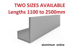 ALUMINIUM CHANNEL UNEQUAL  U  PROFILE  13mm and 20mm internal measurements 