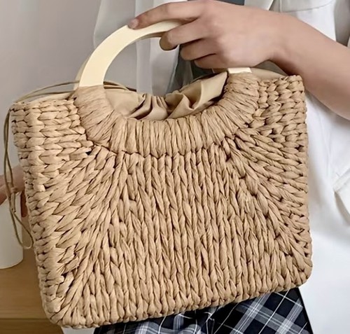 Summer sale beige handwoven - sale!,