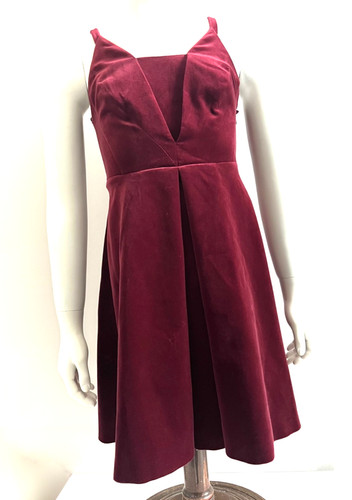 Velvet burgundy dress - velvet,