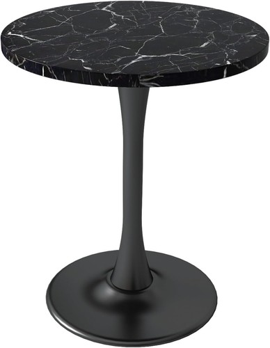 Black marble round dining - marble,