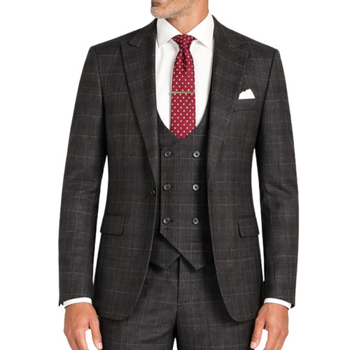 Vinci men black plaid super - men's,