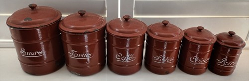 Vintage reddy brown enamel