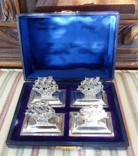 SET OF SILVER MENU HOLDERS
