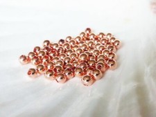 30 x 4mm Brass Rose Gold Round