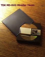 1 x TDK MD-RXG Minidisc, 74 minutes with a slip case(oo)
