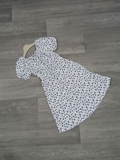 Zara White & Blue Floral Dress