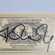 Harry Potter signed ticket  by J.K.Rowling-London to Hogwarts
