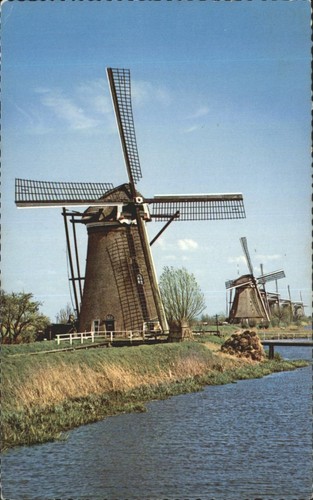 Vintage dutch windmill - dutch,