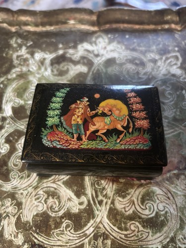 Vintage russian lacquer box - vintage,