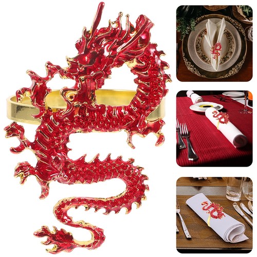 4pcs dragon totem - metal, napkin