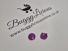 2x Mamas & Papas Swirl Wheel Hub Caps Purple Stroller Replacement Part  Buggy