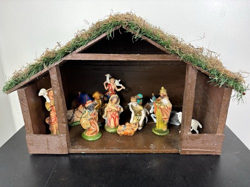 Vintage nativity scene set - vintage,