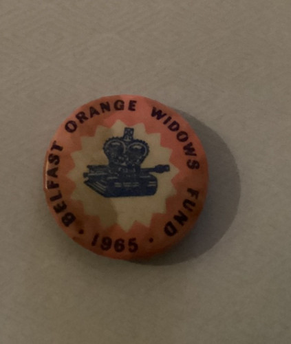 Orange order lodge badge - orange, 1965