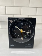 Vintage Quartz BRAUN Travel Alarm Clock Type 4746/AB1 Made in Germany WORKING