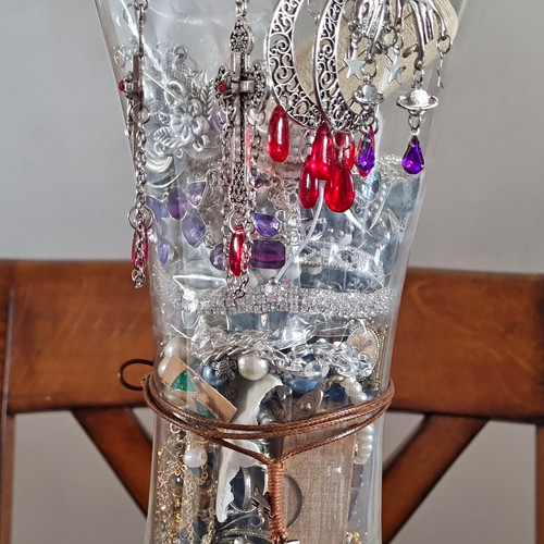 Jewellery jar mixed earrings - jar,
