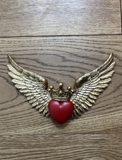 Gold winged heart - winged, art